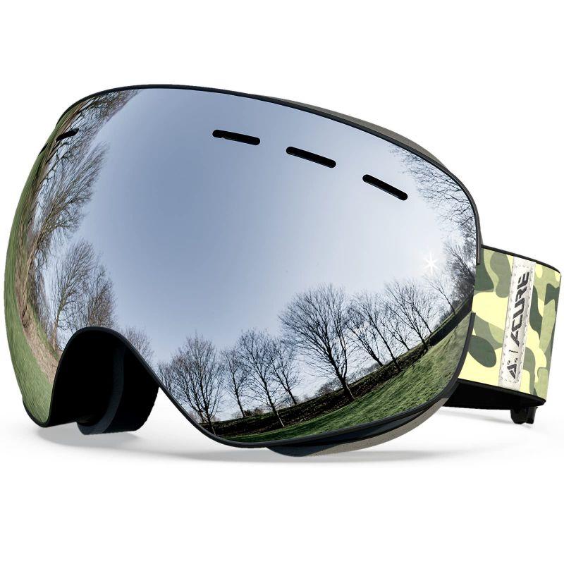 ACURE スノーボード ゴーグル スキー ゴーグル OTG（メガネ対応）フレームレススノーゴーグル、防曇加工 ダブルレンズ 、ジュニア向き