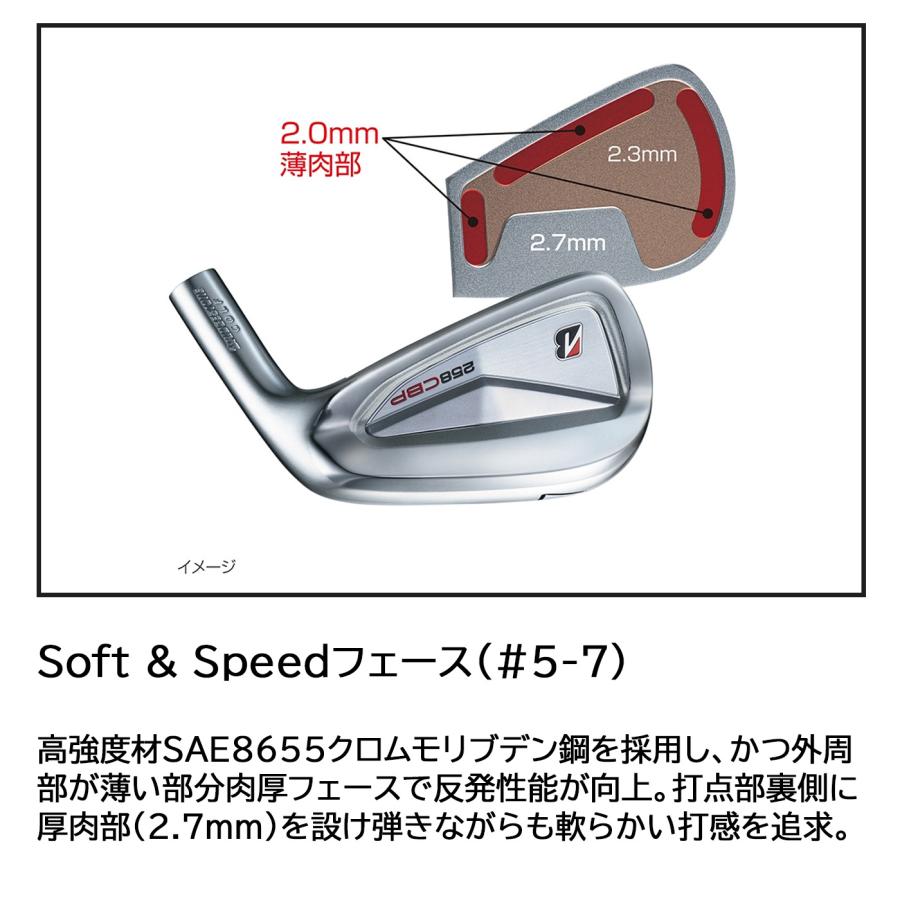 カスタムオーダー BRIDGESTONE 258CBP アイアン6本セット(#5-9，PW)スチールシャフト/Dynamic Gold MID 115(2025年3月7日発売)_2