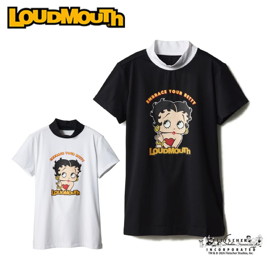 LOUDMOUTH ラウンドマウス 半袖Tシャツ　レディース　LLサイズ 限定コラボ】ラウドマウス ゴルフ ウェア レディース LM Betty半袖