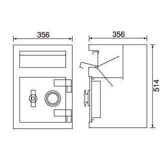 ダイヤセーフ（Diamond Safe） 投入金庫 FL-2014 業務用 ダイヤル式