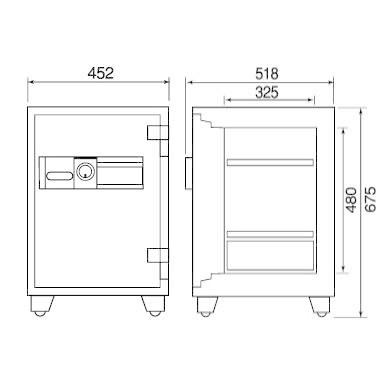ダイヤセーフ（Diamond Safe） MEK68-DXK（業務用 カギ操作不要の特別