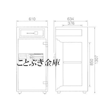 金庫 業務用 テンキー式 投入金庫 耐火金庫 PTS129E ダイヤセーフ おすすめ 防犯の画像