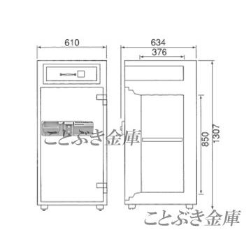 金庫 業務用 カード式 投入金庫 耐火金庫 RC129 ダイヤセーフ おすすめ 防犯 カード認証｜kotobukikinko｜09