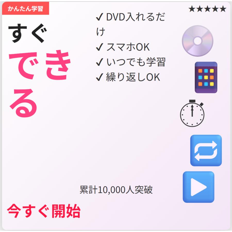 パソコン初心者から仕事レベルへ｜動画講座DVD27時間｜Word Excel PowerPoint Access タイピング｜Windows/Mac/スマホ対応の画像
