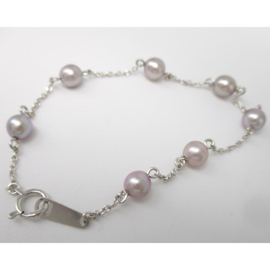 □田崎真珠 TASAKI□美品□K18WG ステーションパールブレスレット 