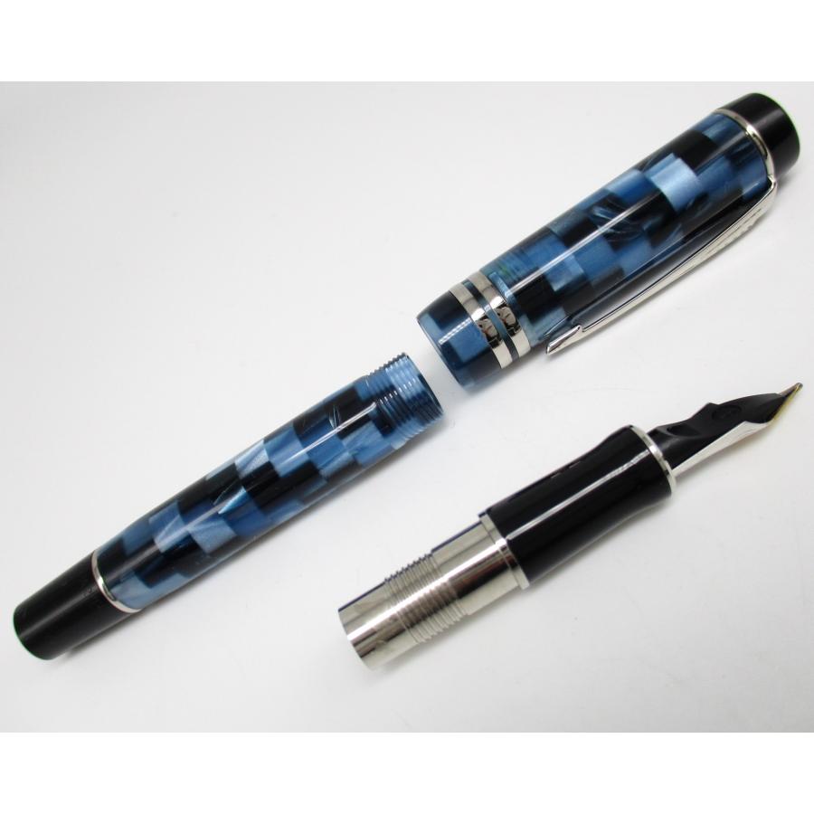 パーカー デュオフォールド 万年筆 ブルーPT チェック 即納PARKER