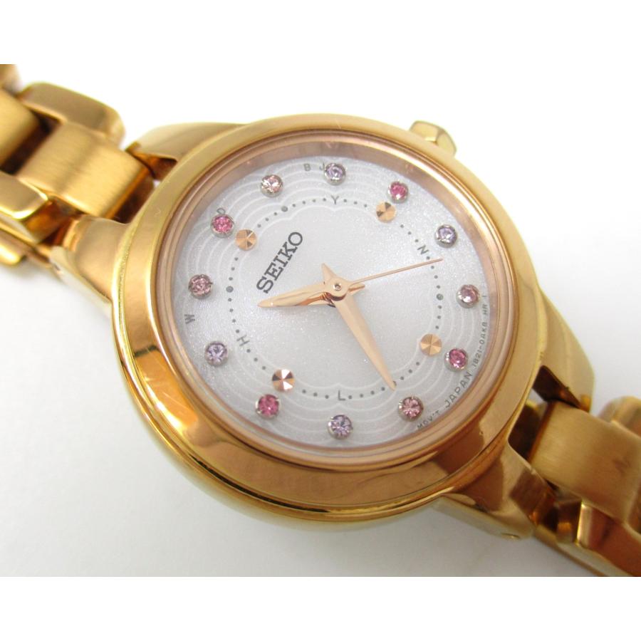SEIKO ティセ ブレスレット型腕時計18k カラーストーンチェーン