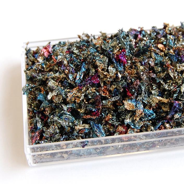色彩箔切り廻し青口PC(0.5g) 品番： E77-0021 箔工房金沢箔 真鍮箔青口