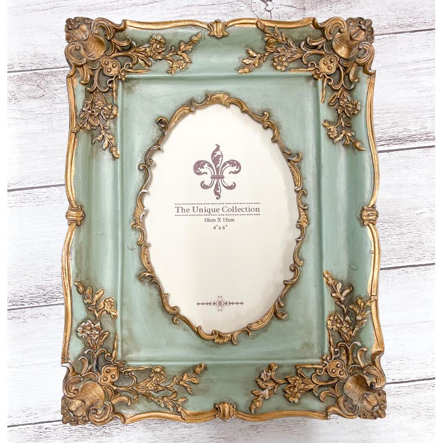 額 瀬尾製額所 アンティーク調フォトフレーム PFKG-RE-BU (154×104mm