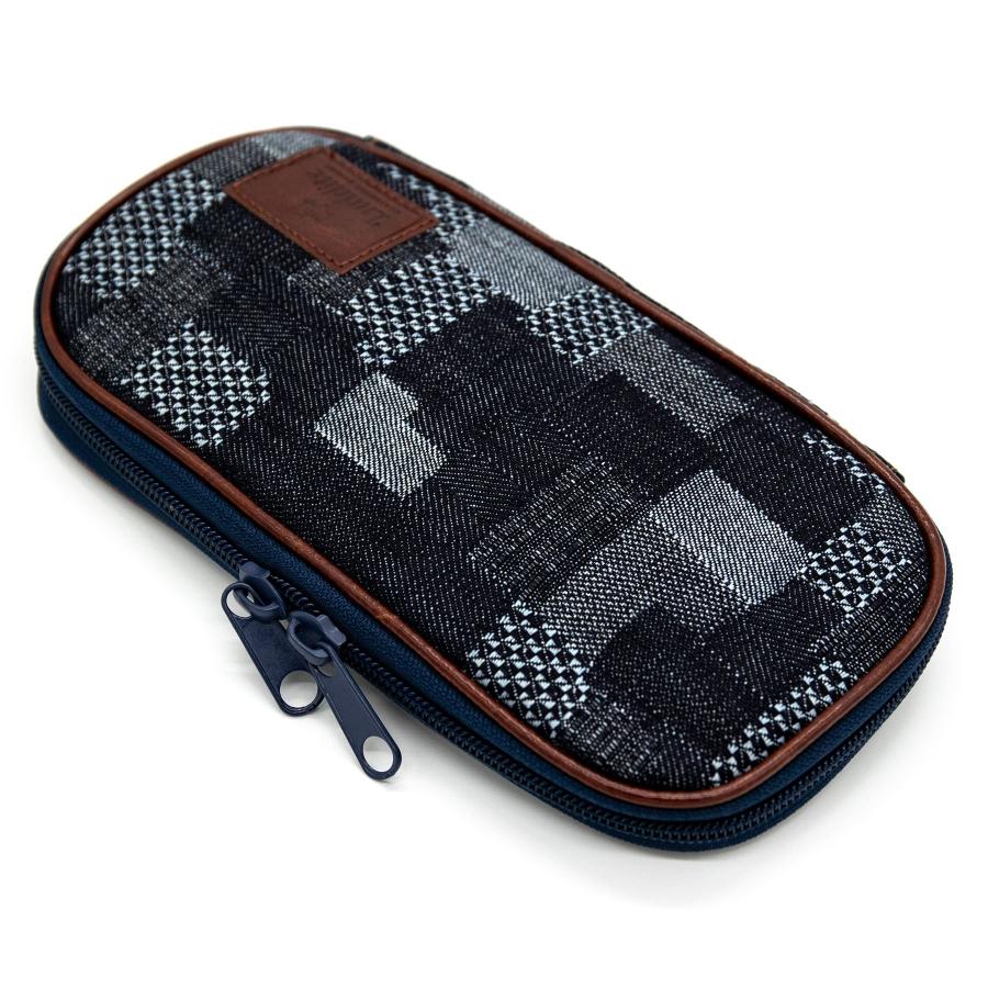 LUDDITE ラダイト　デニム ラウンドジップペンケース PW　パッチワーク　岡山デニム　Okayama Denim Round Zip Pencase　LDD-RZP-101｜kotobukiyabunguten｜03