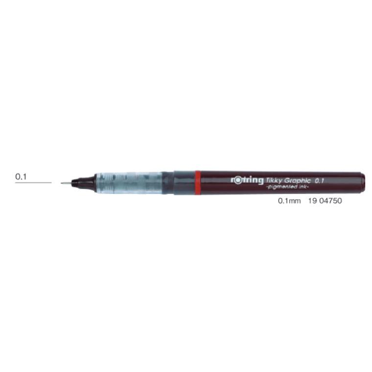 ロットリング ティッキー グラフィック ファイバーチップペン 0.1mm 