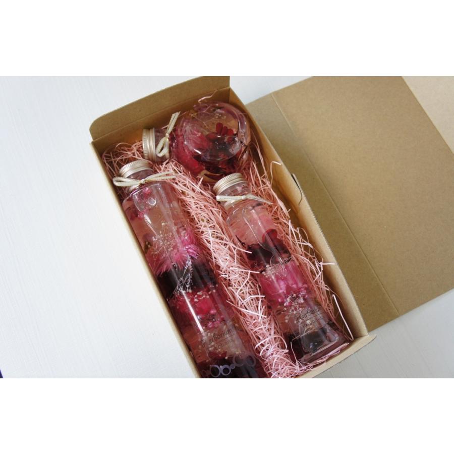 ハーバリウム 瓶 あじさい 3本セット オリジナルデザインボトル ハー