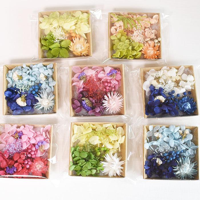 ハーバリウム キット 花材のみ シルバーデージー あじさい かすみ草