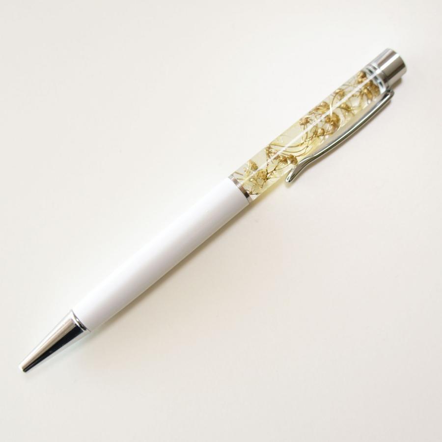 ハーバリウムボールペン 名入れ 文字入れ ボールペン クリア