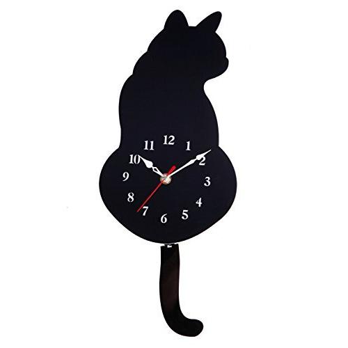 Smiti しっぽが揺れる 猫の 振り子時計 掛け時計 黒猫 Fmkqrw0vsv Colegiocardenalsancha Edu Co