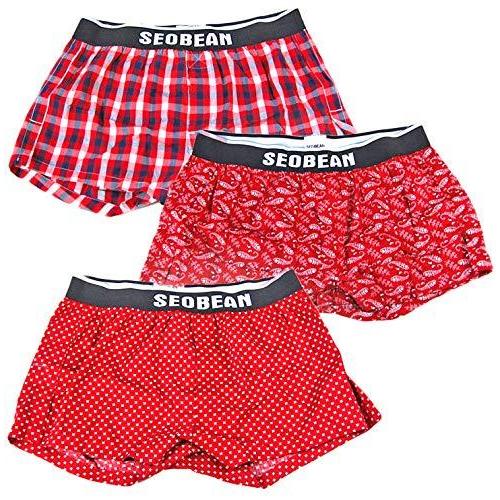 21春の新作 Ahj メンズ トランクス 男 の 赤系 パンツ ３枚 セット ｌ Xl Xxl サイズ おしゃれ 綿 通気 快適 レッドバラエティ Columbiatools Com