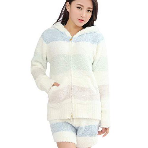 人気が高い Seap ルームウェア レディース パジャマ もこもこ パーカー ショートパンツ 上下セット ブルー 在庫限り Technet 21 Org