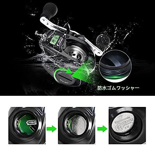 スーパーセール期間限定 Led ベイトリール ワタチャンプ Watachamp 防水 大容量のスプー 調整容易 ブレーキ Pe1 5号付き 電池交換可能 カウンター ライン ベイトリール ルアー用 Binghamtonhots Com