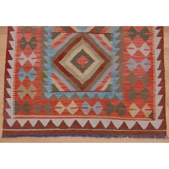 ペルシャ手織りキリム セミオールド 草木染 直輸入 サイズ約164×98cm