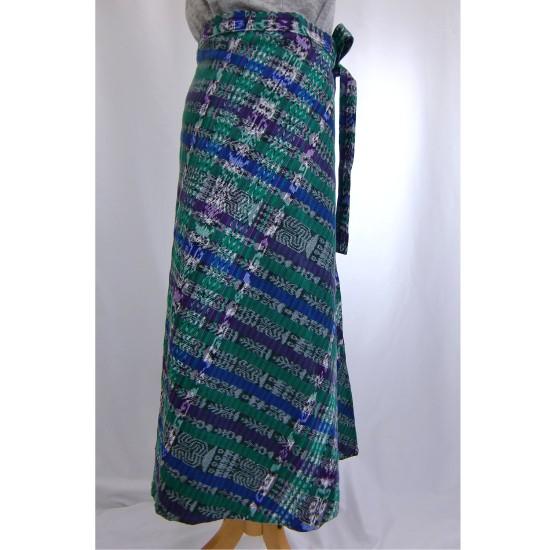 ilo itoo コルテスカート コルテスカート〔74cm丈〕カラフル絣〔パープル系〕（ilo itoo