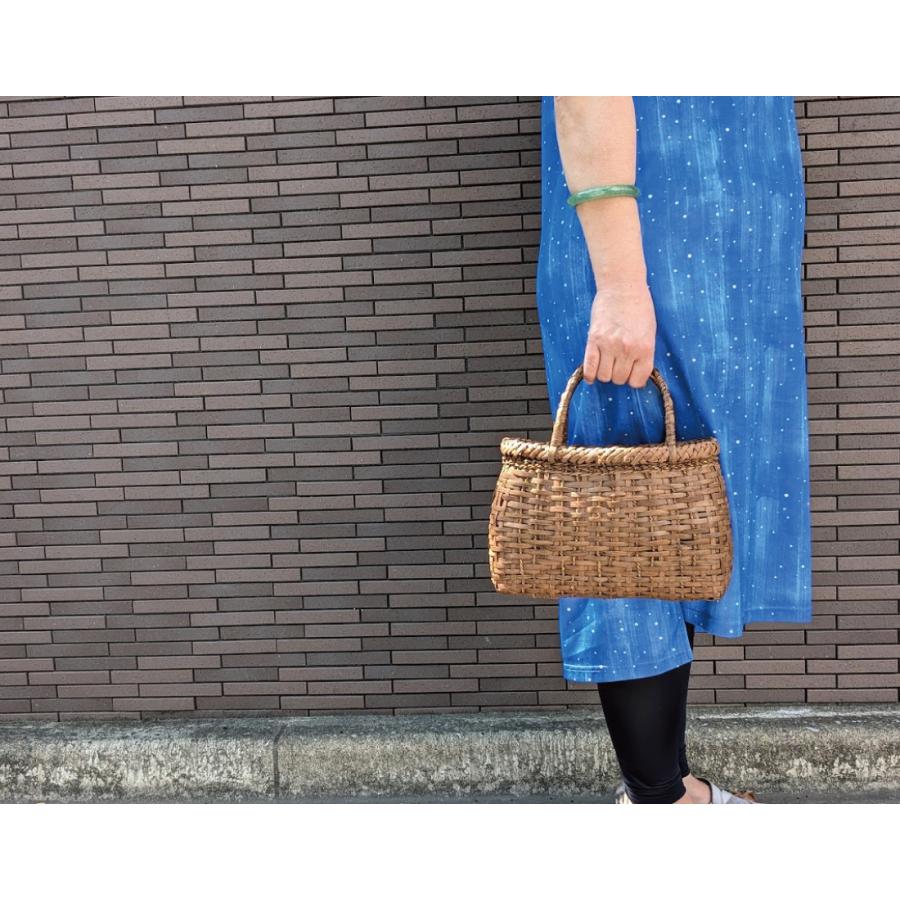 山葡萄かごバッグ 国産 ござ目編み 福島県産 奥会津三島 編み組細工