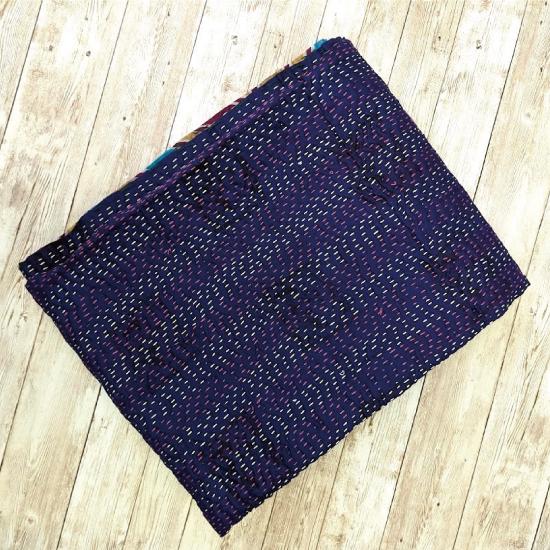 カンタ刺繍 シルクストール〔24〕アップサイクル 手作り 1点物 カンタ刺繍 シルクストール〔24〕アップサイクル 手作り 1点物
