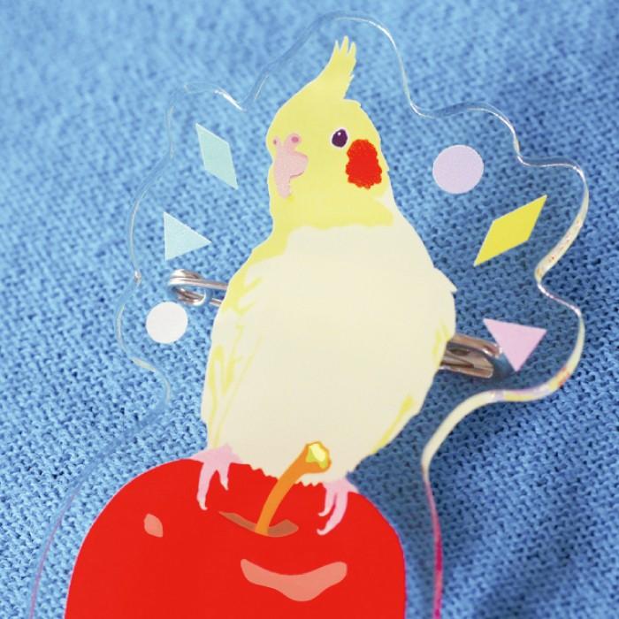 ことりちゃん ブローチ オカメインコ クリックポスト対応 ことりカフェオンラインショップ 通販 Yahoo ショッピング