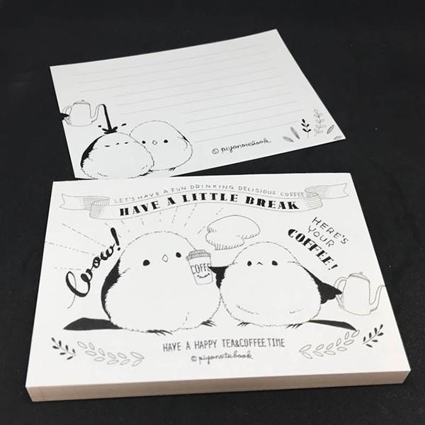 ぴよ手帖 メモ帳 シマエナガのカフェ柄 ことりカフェオンラインショップ 通販 Yahoo ショッピング