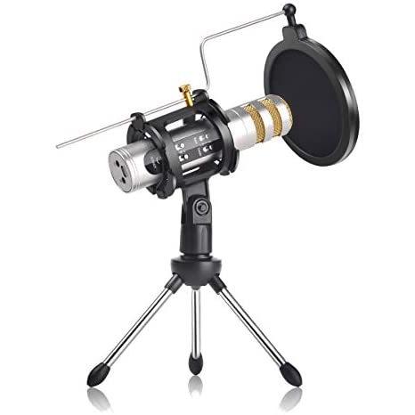 Femate スマホマイク カラオケマイク コンデンサーマイク ボイスチェンジャー Ipadスマホ Iphone Pc Silver 出群 Phone