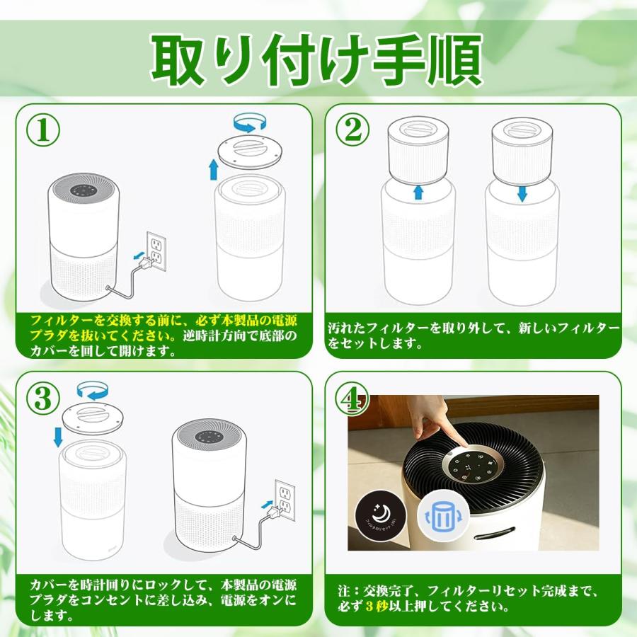 空気清浄機 交換用 集塵 脱臭 除菌 花粉対策 互換品 空気清浄機