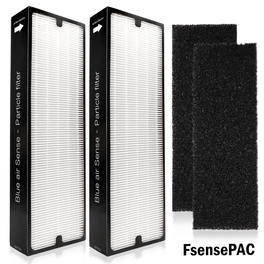 空気清浄機交換用ダストフィルターセット（除臭カーボンシート２枚付）fsensepac 空気清浄機用交換部品 形名：FsensePAC（2枚入りセット）互換品