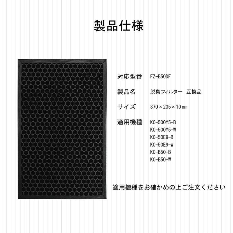 シャープ 互換品 空気清浄機フィルター 脱臭フィルター fzb50df fz
