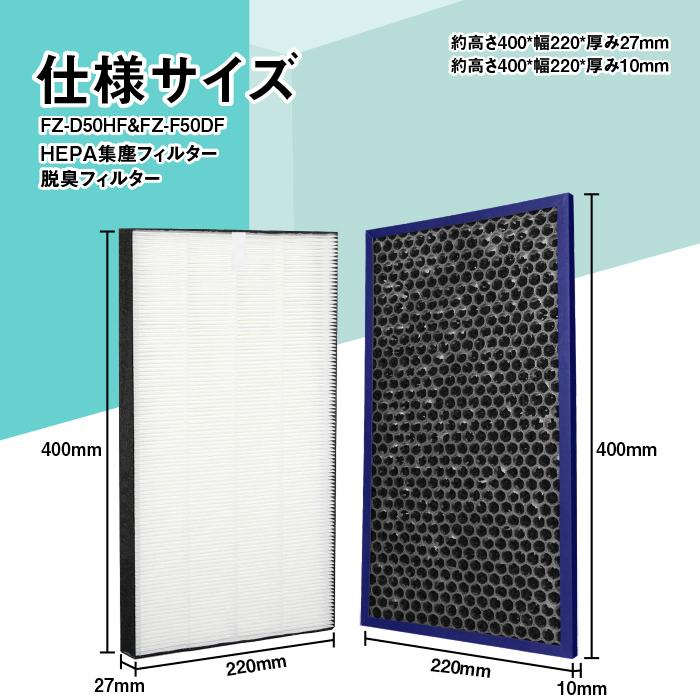 シャープ空気清浄機対応 脱臭フィルター fz-f50df (1枚)と 集 シャープ空気清浄機対応 脱臭フィルター fz-f50df (1枚)と 集