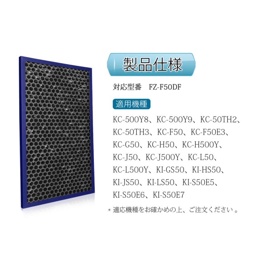 空気清浄機フィルター 脱臭フィルター fzf50df fz-f50df 互換品 交換用