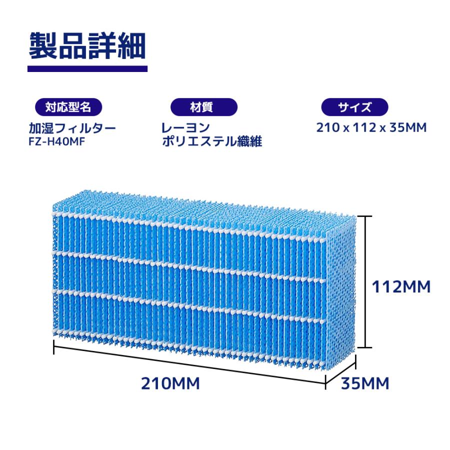 シャープ 加湿空気清浄機 交換用 加湿フィルター FZ-H40MF 加湿