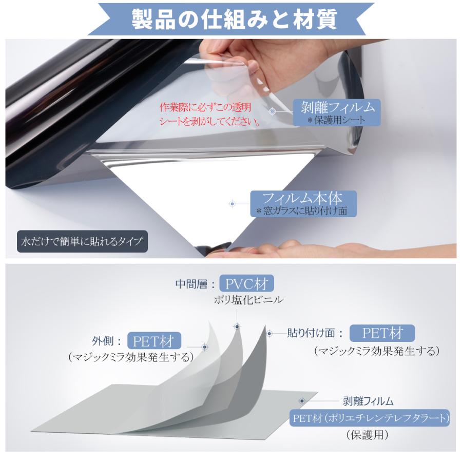 在庫一掃セール 窓フィルム外から見えない マジックミラー ガラス透明