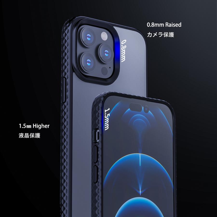iPhone 14 pro用 ケース カメラフィルム付き マットブラック iPhone14全種対応新登場 マットケース iPhone14 iPhone14Pro