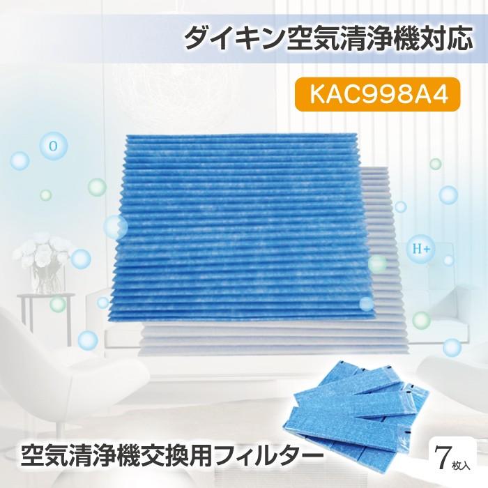円高還元空気清浄機 フィルター　KAC998A4   kac998a4 交換用プリーツフィルター 互換品 対応品番 KAC998A4（KAC979A4の後継品）　（7枚入り）