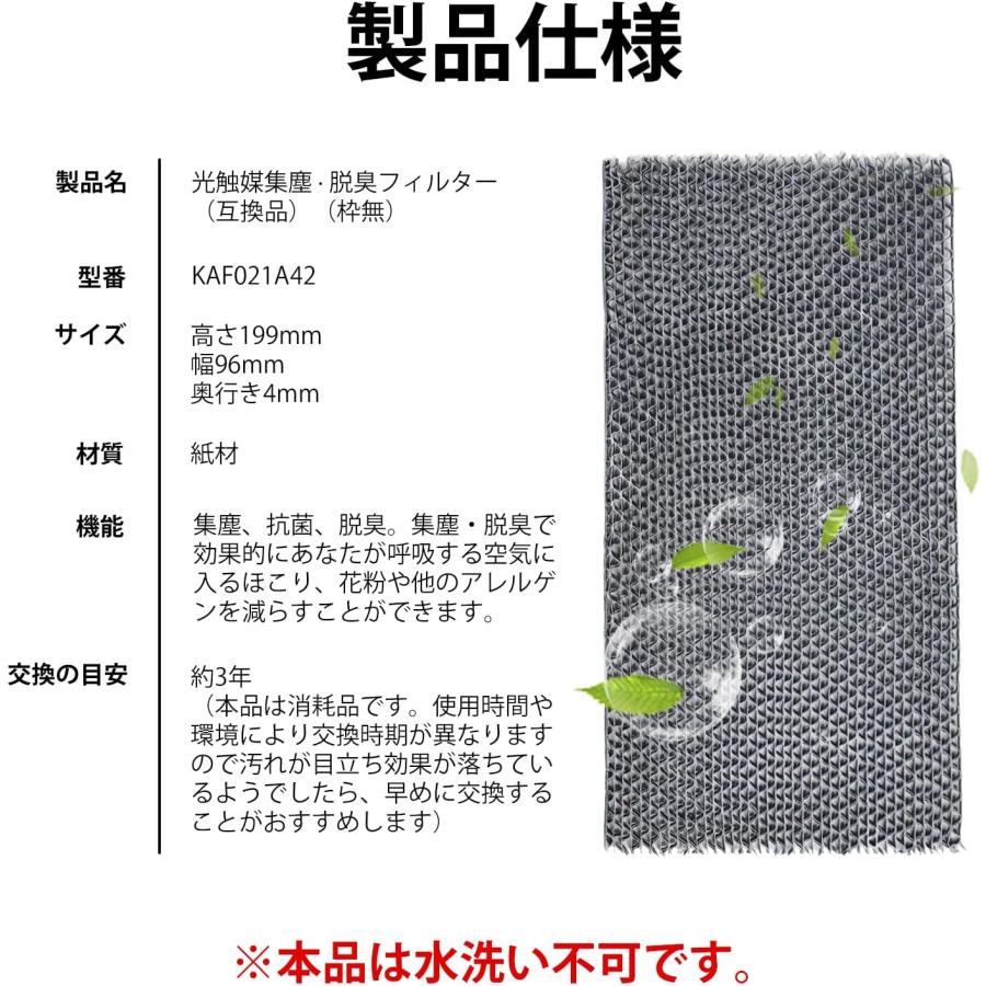 ダイキン用光触媒集塵・脱臭フィルタ エアコン用交換フィルター