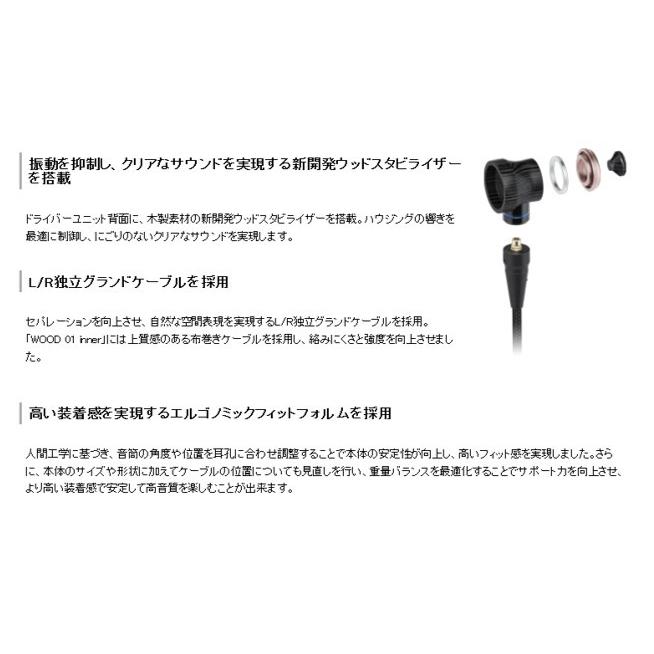 JVC JVCケンウッド インナーイヤーイヤホン HA-FW01 ウッドドーム 