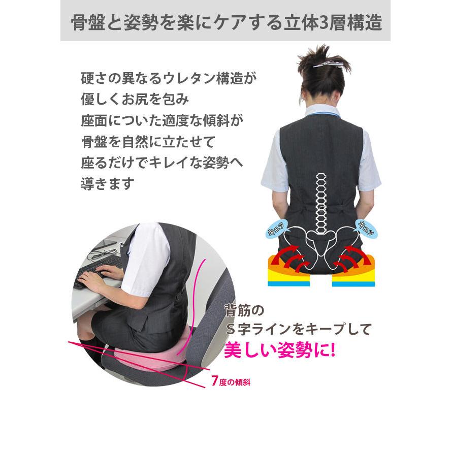 骨盤 クッション 低反発 腰痛 矯正 オフィス 姿勢補正 ギフト メイダイ