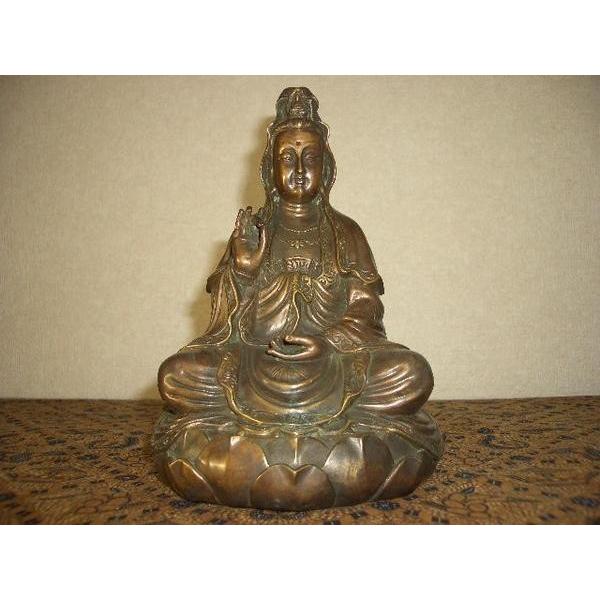 仏像（8・観音） 仏教美術 仏像 八臂観音菩薩仏像 家内 仏堂供仏 銅