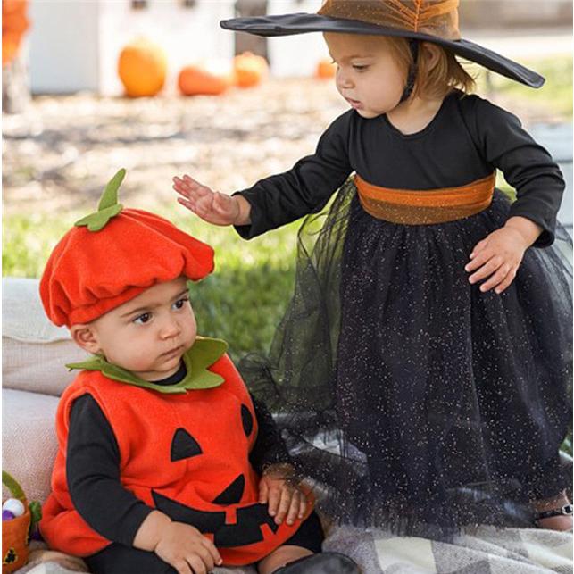 ハロウィン 衣装 子供 かぼちゃスモック コスプレ コスチューム 女の子 男の子 子供服 ハロウィーン 着ぐるみ オレンジ 幼稚園 保育園 女児 男児  70-120cm｜kotyouya｜06