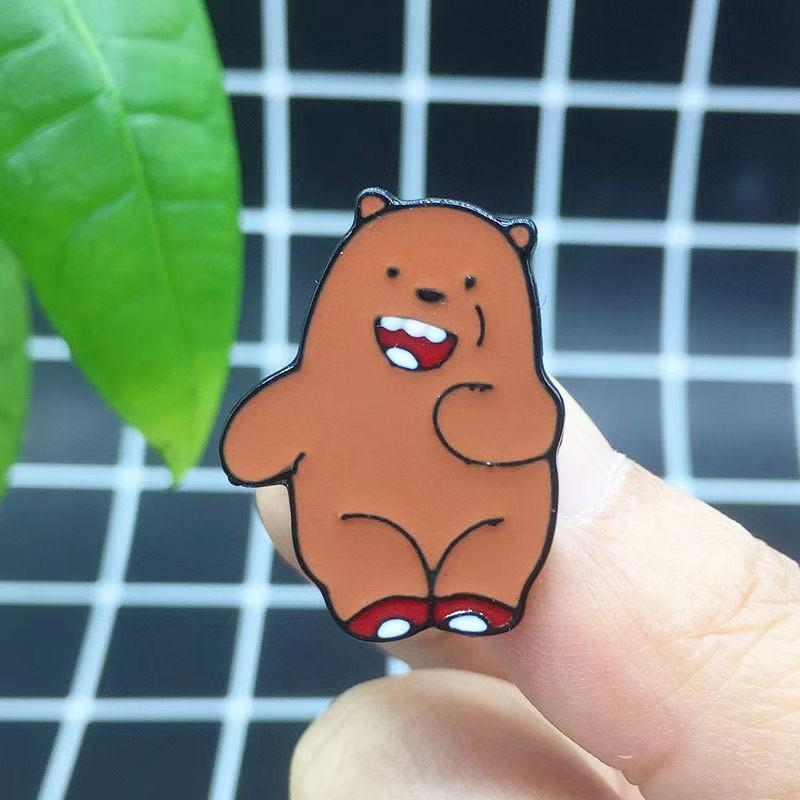 ピンバッジ ブローチ キャラクター 小ぶり カラフル 安全ピン 動物