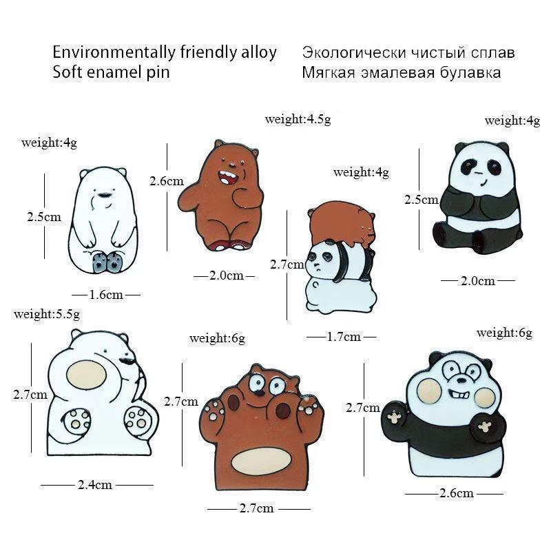 ピンバッジ ブローチ キャラクター 小ぶり カラフル 安全ピン 動物