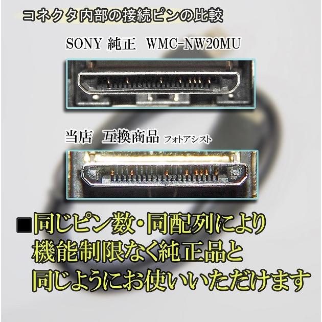 【互換品】 SONY ソニー 高品質互換　USBケーブル(WM-PORT専用) WMC-NW20MU　ウォークマン充電・データ転送ケーブル　送料無料【メール便の場合】｜kou511125｜04