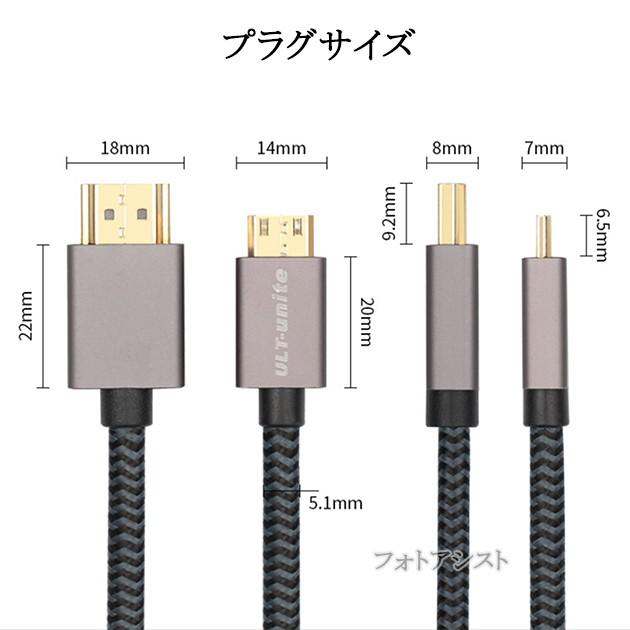 HDMI ケーブル HDMI (Aタイプ)-ミニHDMI端子(Cタイプ) 2.0規格対応 2.0 