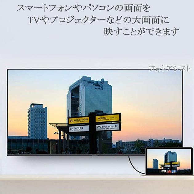 USB Type-C用HDMI変換ケーブル 1.8m 4K 60Hz Thunderbolt3対応 USB Type CからHDMI 送料無料【メール便の場合】|kou511125|04