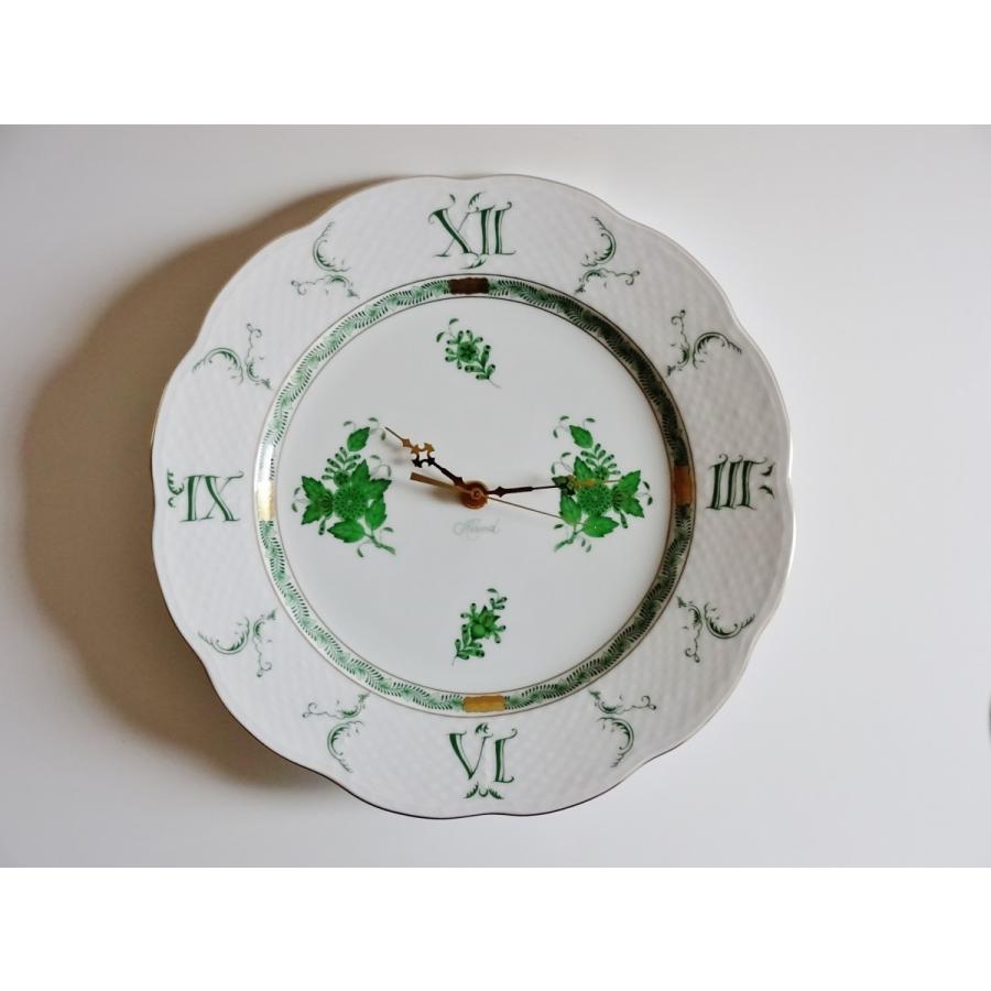 新型コロナ ヘレンド アポニーグリーンAV ウォールクロック（掛け時計