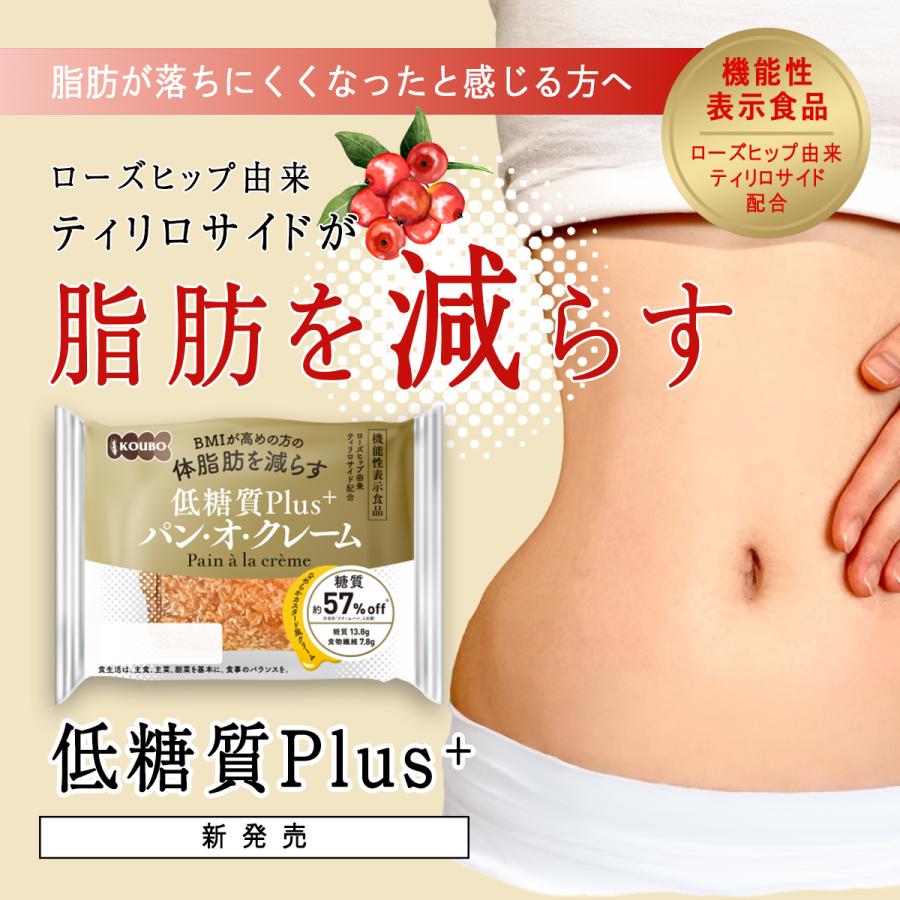 KOUBO 【体脂肪を減らす】低糖質パン 低糖質Plus パン・オ・クレーム
